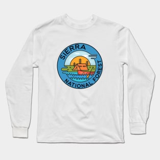 Sierra National Forest California Camping Canoe Long Sleeve T-Shirt